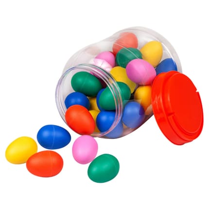 Egg Shakers in Storage Tub, 40 pcs