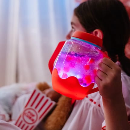 Sensory Light-Up Water Jar - Coral