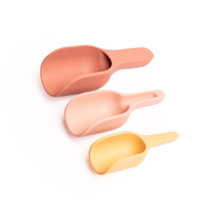 Nesting Scoops for Sensory Play - Coral, 3 pcs
