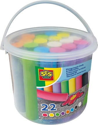 Bucket of Sidewalk Chalk, 22 pcs