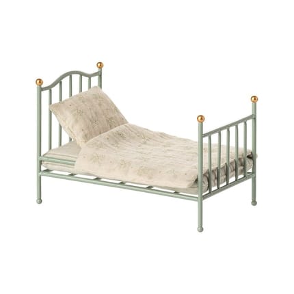 Maileg Bed for Small Mice incl. Bedding - Mint