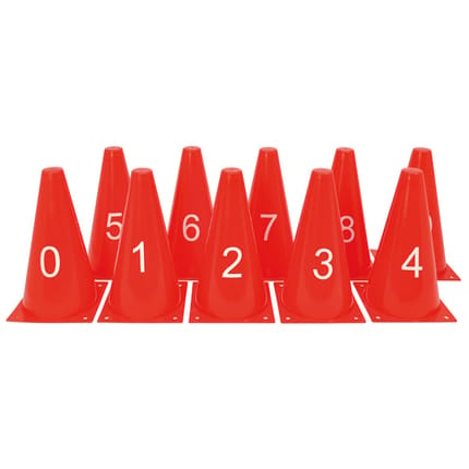 Numbered Cones, 10 pcs