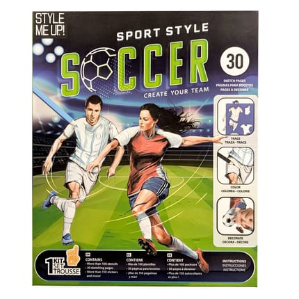 Sport Style Soccer Stencil & Colour Kit