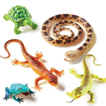 Jumbo Reptiles and Amphibians, 5 pcs