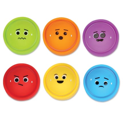 Rainbow Emotions Fidget Poppers, 24 pcs