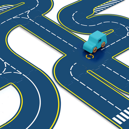 Vilacity - Double-Sided Road Puzzle, 42 pcs