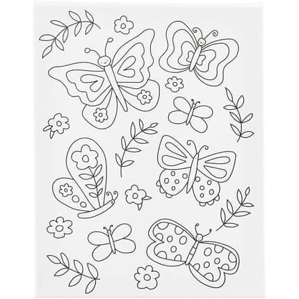 Colour-In Canvas 24x30 cm - Butterflies