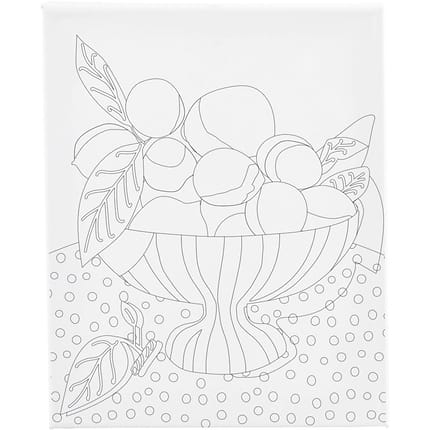 Colour-In Canvas 24x30 cm - Fruit Bowl