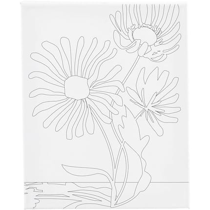 Colour-In Canvas 24x30 cm - Blooming Flower