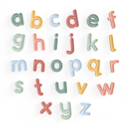 Lowercase Silicone Letters a-z, 26 pcs