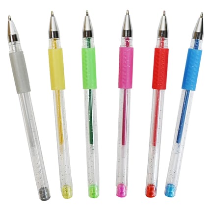 Gel Pens - Glitter, 6 pcs