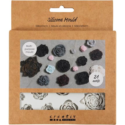 Silicone Mould - Roses, 21 Designs