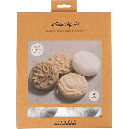 Silicone Mould - Flower Shapes, 4 pcs