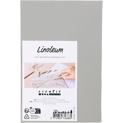 Linoleum Sheet 10x15 cm, 2 pcs