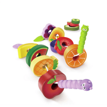 Lacing Beads for Babies - Caterpillar Fruit Feast