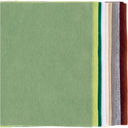 Felt Fabric Sheets A4 - Natural, 10 sheets