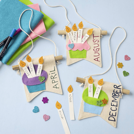 Decorate Your Own Mini Banners, 12 pcs