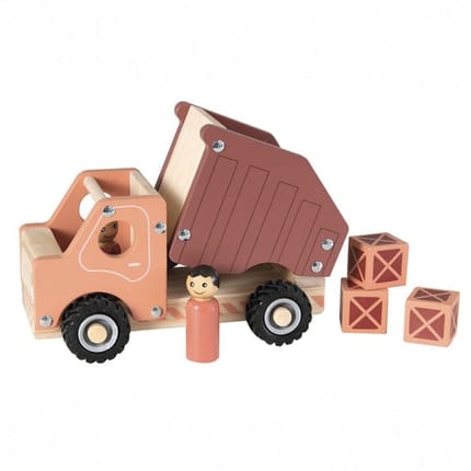 Big Wooden Truck with Rubber Wheels