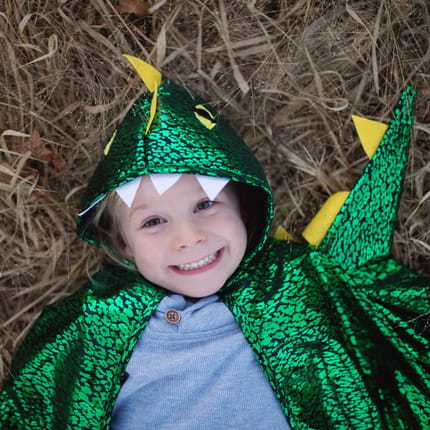 Dragon Cape - Green/Yellow, 2-3 yrs