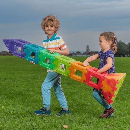 Polydron Giant Set - Translucent, 60 pcs