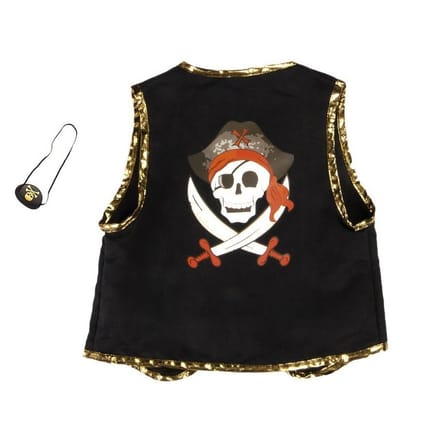 Pirate Vest + Eye Patch, 5-6 yrs
