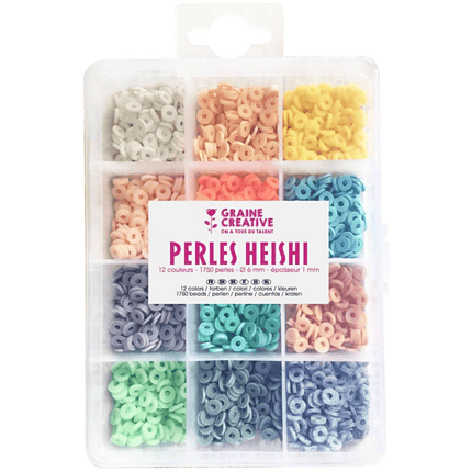 Heishi Beads - Pastel Colours, 1,750 pcs