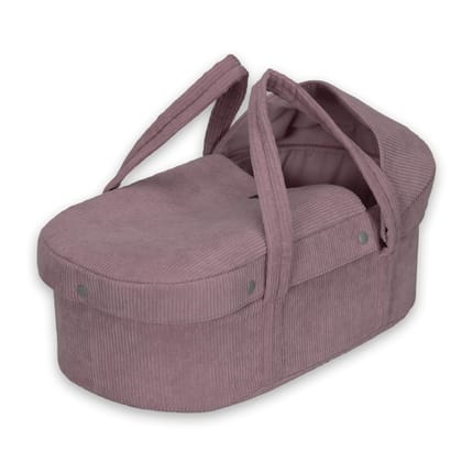 Doll Carry Cot w. Bedding - Lavender, 42 cm
