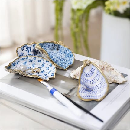 DIY Decoupage Oyster Shells, 5 pcs