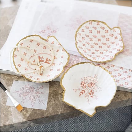 DIY Decoupage Seashells, 3 pcs