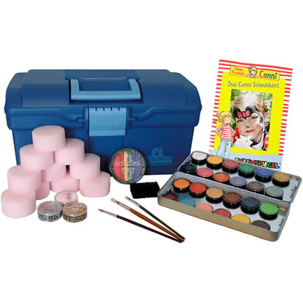 Face Paint - Case of 24 Colours & Accessories