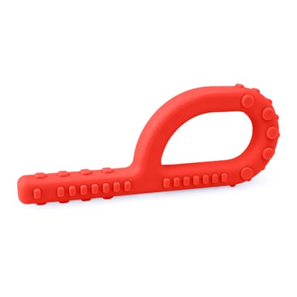Chewable Textured P Grabber - Standard, Red