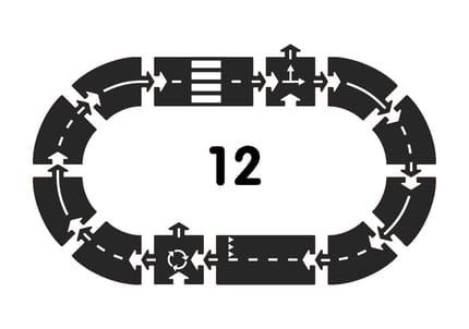 Car Track - Ring Road, 12 pcs