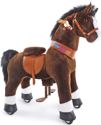 Ride-On Horse - Dark Brown w. White Blaze, Medium