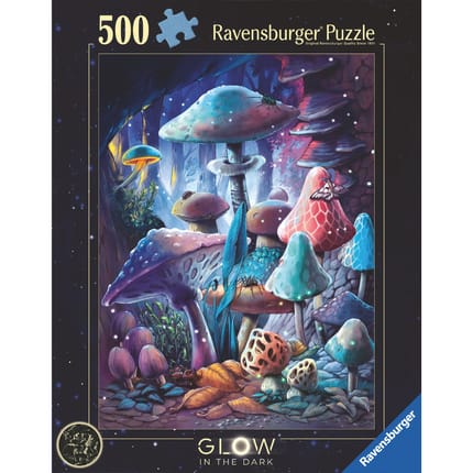 Puzzle with 500 pcs - Glow-in-the-Dark Mushrooms
