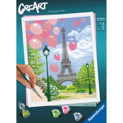 CreArt Paint by Numbers - Springtime in Paris