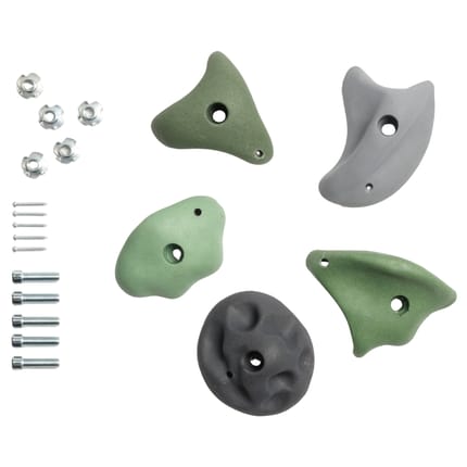 Climbing Holds Large w Screws - Green, 5 pcs