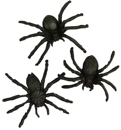 Plastic Spiders 4 cm, 10 pcs
