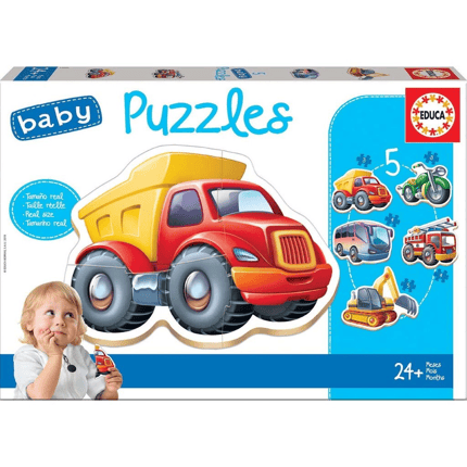 Puzzle with Vehicles, from 2 years