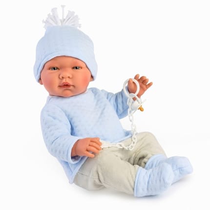 Así Doll 43 cm w. Long-Sleeve Top & Beanie - Pablo