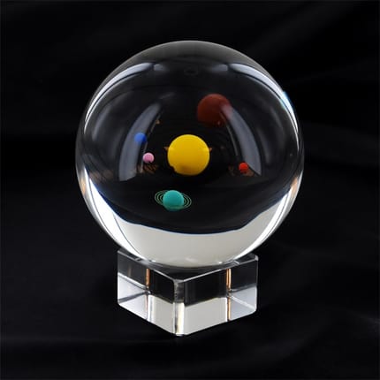 3D Solar System Crystal Ball, 8 cm