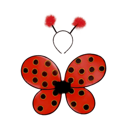 Ladybug Costume - Wings & Headband, Size 3-7 yrs