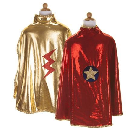 2-in-1 Reversible Cape Gold/Red, Size 5-6 yrs