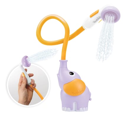 Elephant Battery-Powered Baby Shower Set, Purple