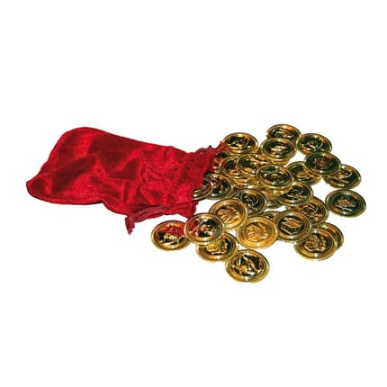 Plastic Pirate Coins, 36 pcs