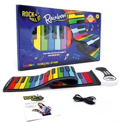 Rock and Roll It - Rainbow Flexible Roll-Up Piano