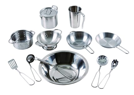 Stainless Steel Kitchen Play Set, 12 pcs