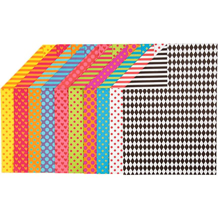 Construction Paper A4 - Patterns, 20 asstd. Sheets