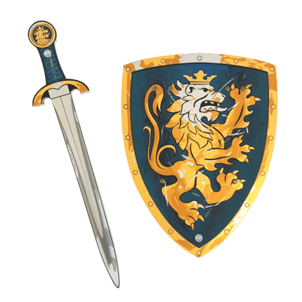 Knight Sword & Shield Set - Noble Knight (Blue)