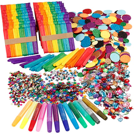 Craft Supplies Kit, Glitter & Sequins