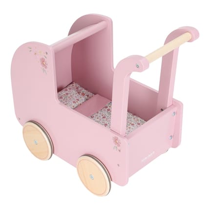 Doll Pram with Bedding - Rose
